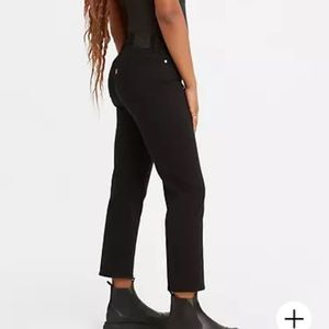 Levi’s Wedgie Straight Black Corduroy Pants